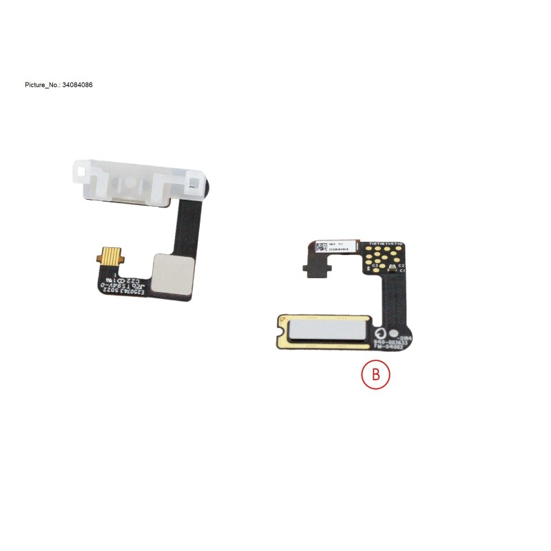 34084086 - SUB BOARD. FINGERPRINT SILVER