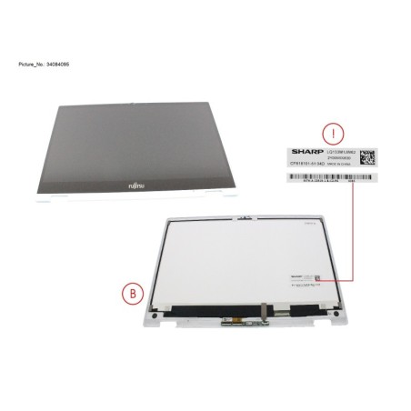 34084095 - LCD FRONT COVER W. TOUCH PANEL FHD AG.
