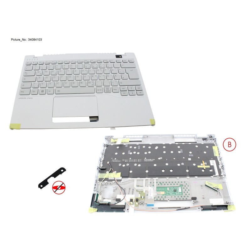 34084103 - UPPER ASSY W. KB WHITE GERMAN NORMAL