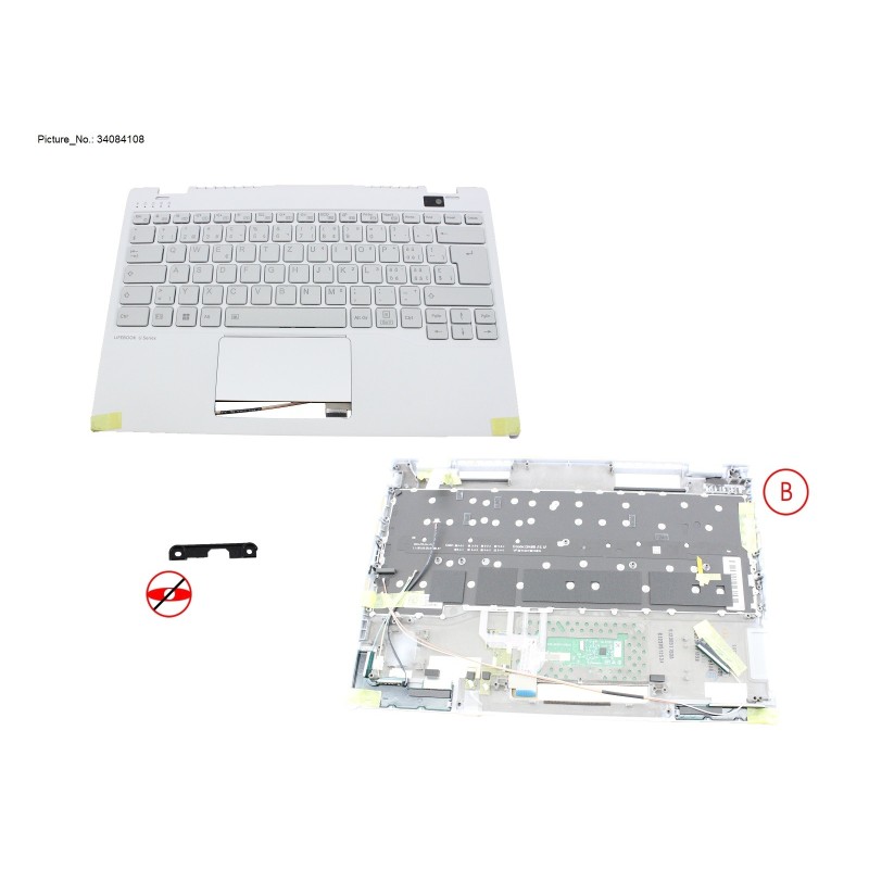 34084108 - UPPER ASSY W. KB WHITE SWISS NORMAL