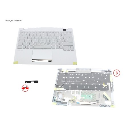 34084108 - UPPER ASSY W. KB WHITE SWISS NORMAL
