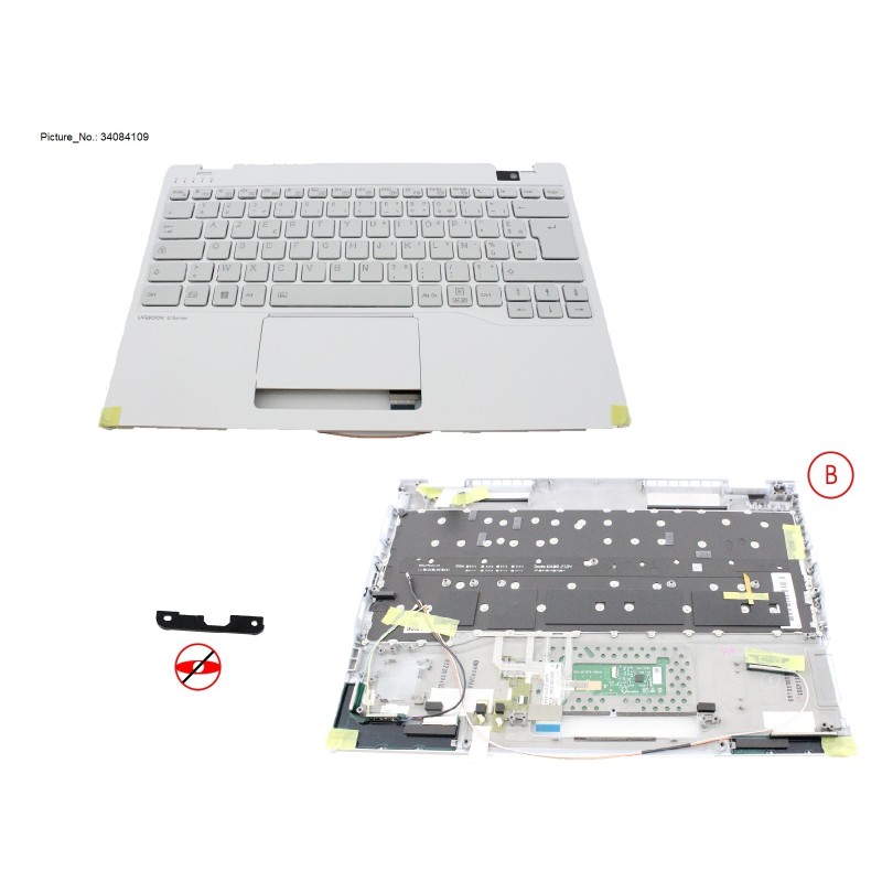 34084109 - UPPER ASSY W. KB WHITE FRANCE NORMAL