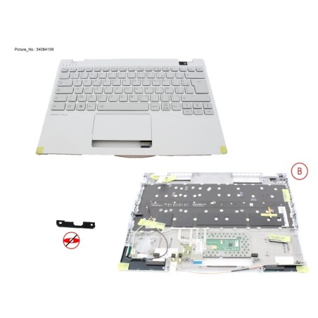 34084109 - UPPER ASSY W. KB WHITE FRANCE NORMAL