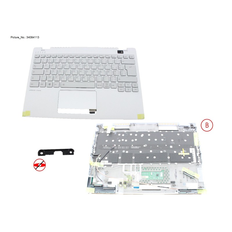 34084113 - UPPER ASSY W. KB WHITE BELGIUM NORMAL