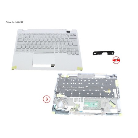34084120 - UPPER ASSY W. KB WHITE HEBREW NORMAL