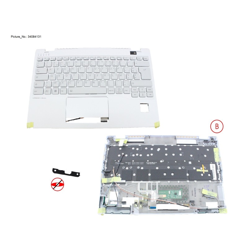 34084131 - UPPER ASSY W. KB WHITE BELGIUM W. PV