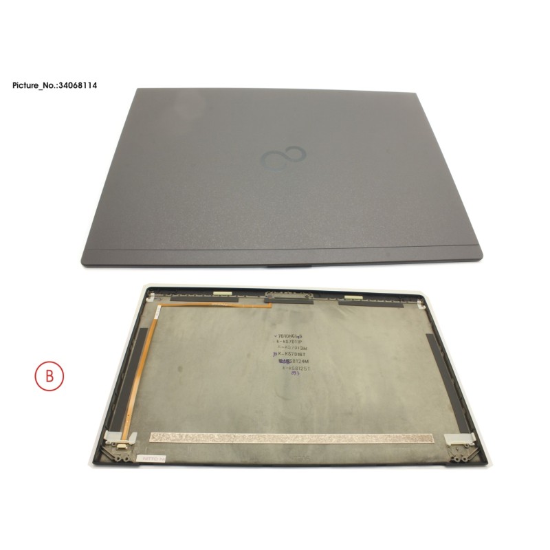 34068114 - LCD BACK COVER BLACK NON TOUCH W.CAM
