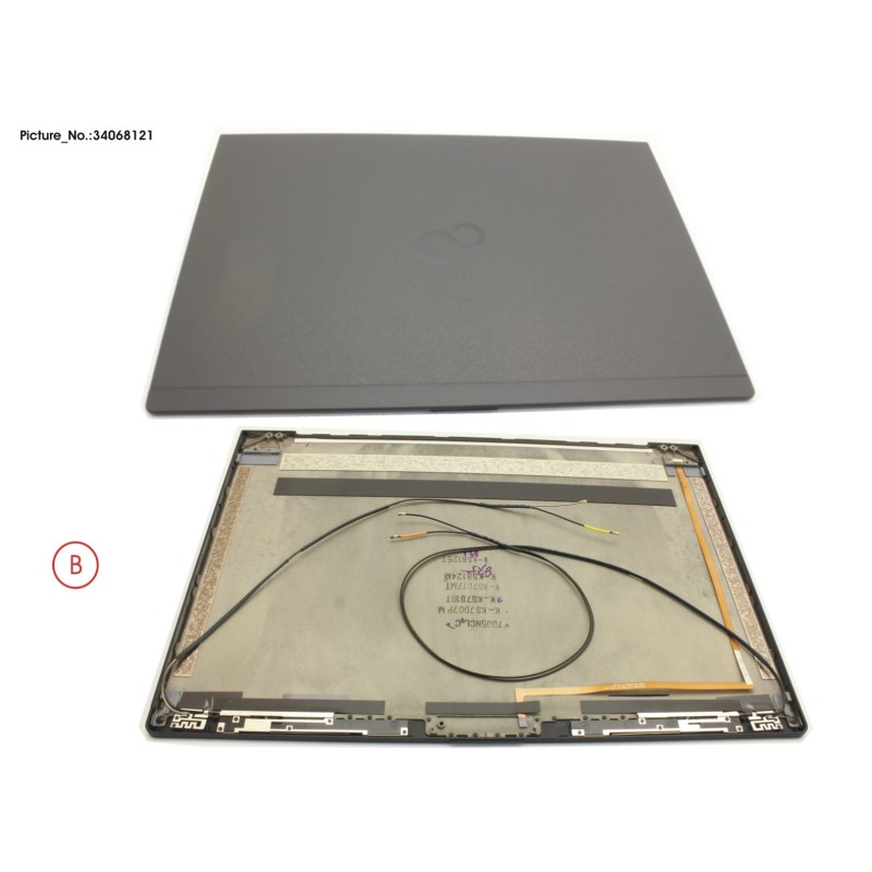 34068121 - LCD BACK COVER BLACK TOUCH WWAN W.CAM