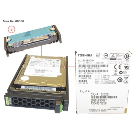 38041705 - HD SAS 6G 600GB 15K HOT PL 2.5  EP