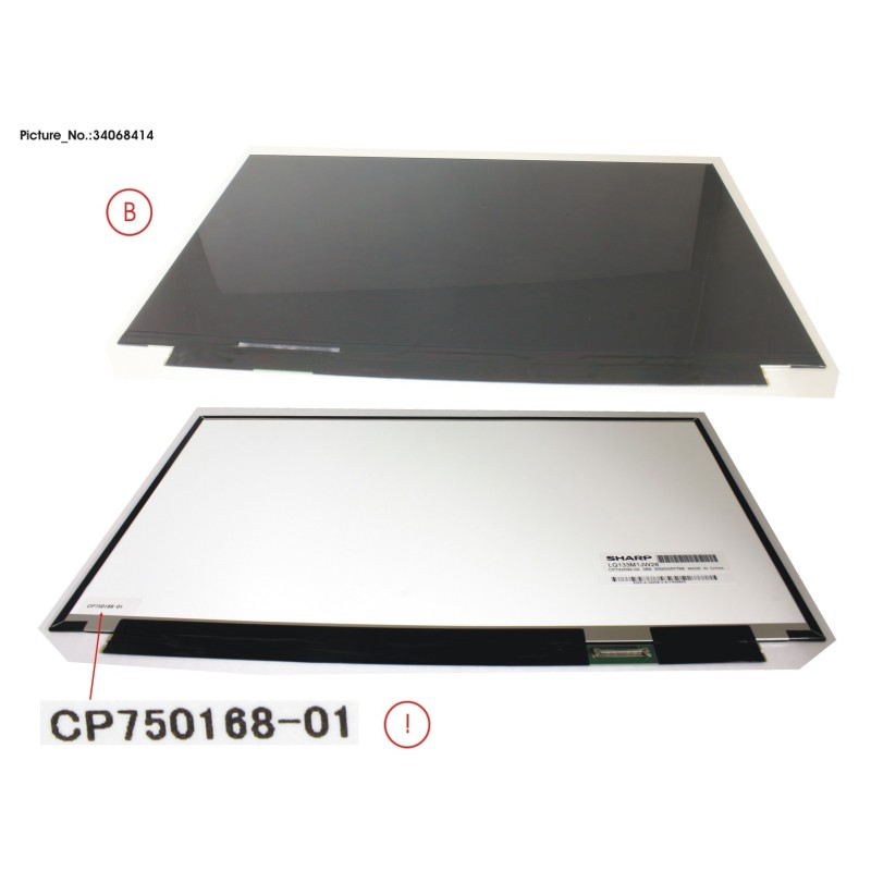 34068414 - LCD PANEL SRP AG NON TOUCH (FHD) W.SHEET