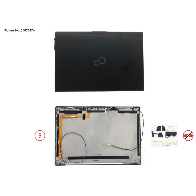 34073876 - LCD BACK COVER BLACK NON TOUCH W.CAM