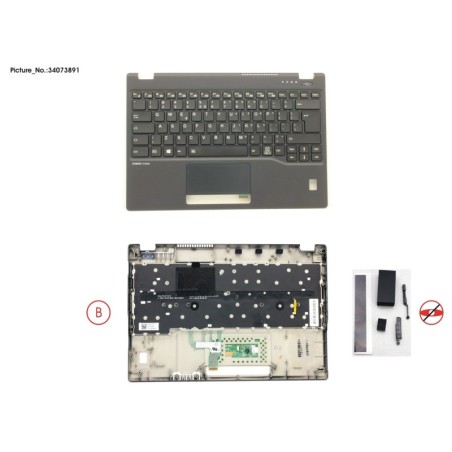 34073891 - UPPER ASSY INCL. KEYB US W.FP(TBT)