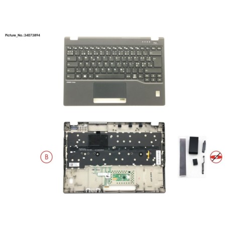 34073894 - UPPER ASSY INCL. KEYB NORDIC W.FP(TBT)