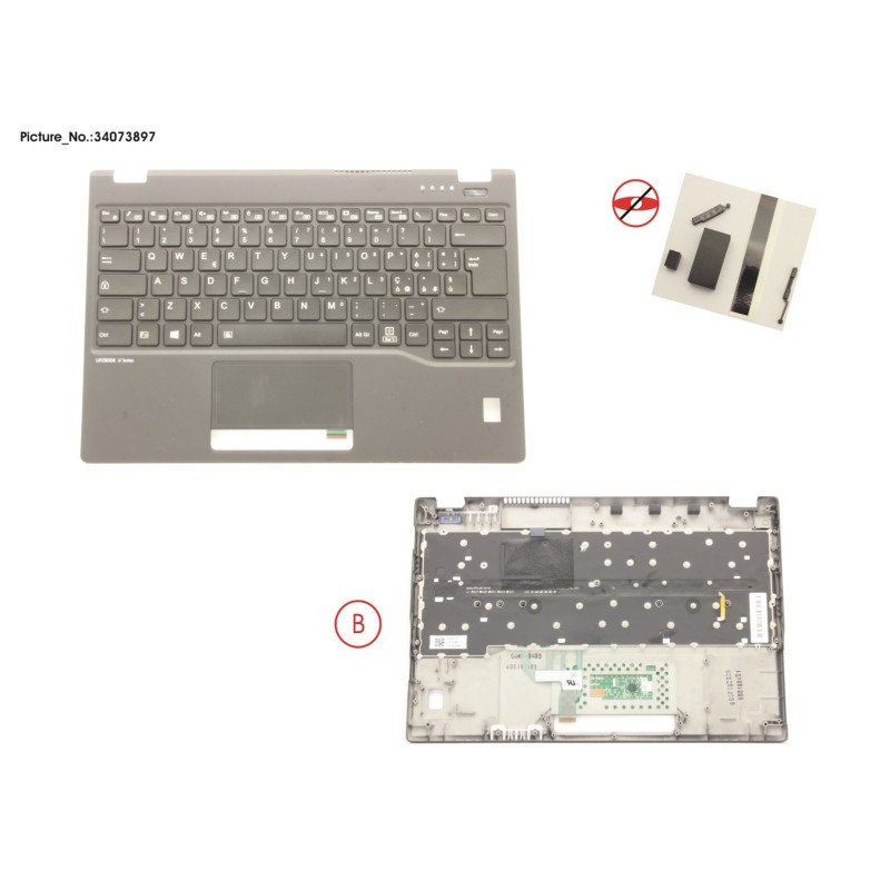 34073897 - UPPER ASSY INCL. KEYB ITALIAN W.FP(TBT)