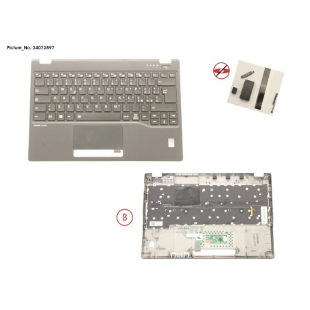 34073897 - UPPER ASSY INCL. KEYB ITALIAN W.FP(TBT)