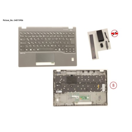 34073906 - UPPER ASSY INCL. KEYB TURKEY W.FP(TBT)