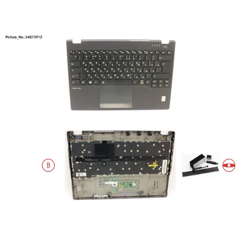 34073912 - UPPER ASSY INCL. KEYB RUS.US W.FP(TBT)