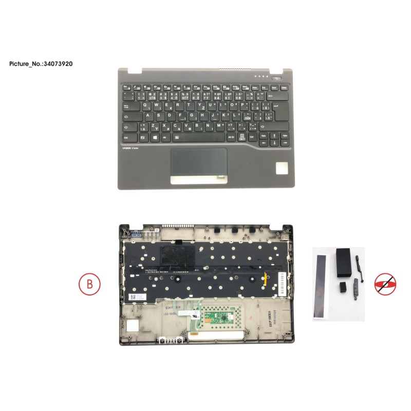 34073920 - UPPER ASSY INCL. KEYB CZ.SLO FOR PV