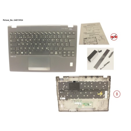 34073924 - UPPER ASSY INCL. KEYB SWE.FIN W.FP(TBT)