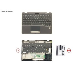34074001 - UPPER ASSY INCL. KEYB GERMAN W.FP(TBT)
