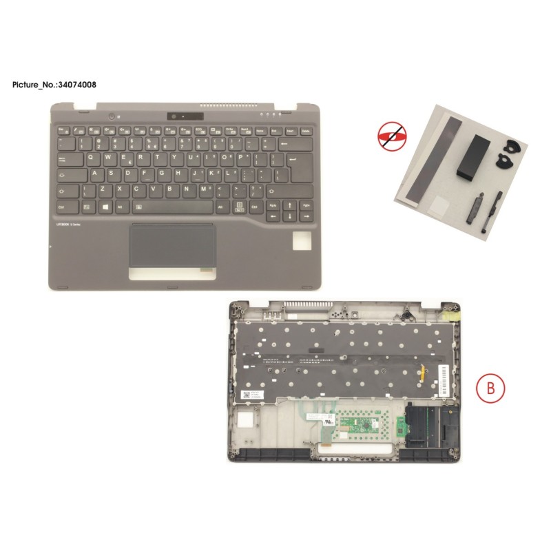 34074008 - UPPER ASSY INCL. KEYB US FOR PV