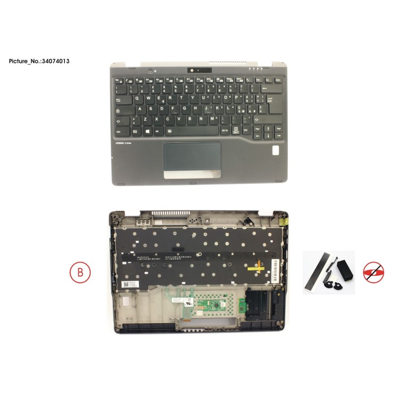 34074013 - UPPER ASSY INCL. KEYB ITALIAN W.FP(TBT)