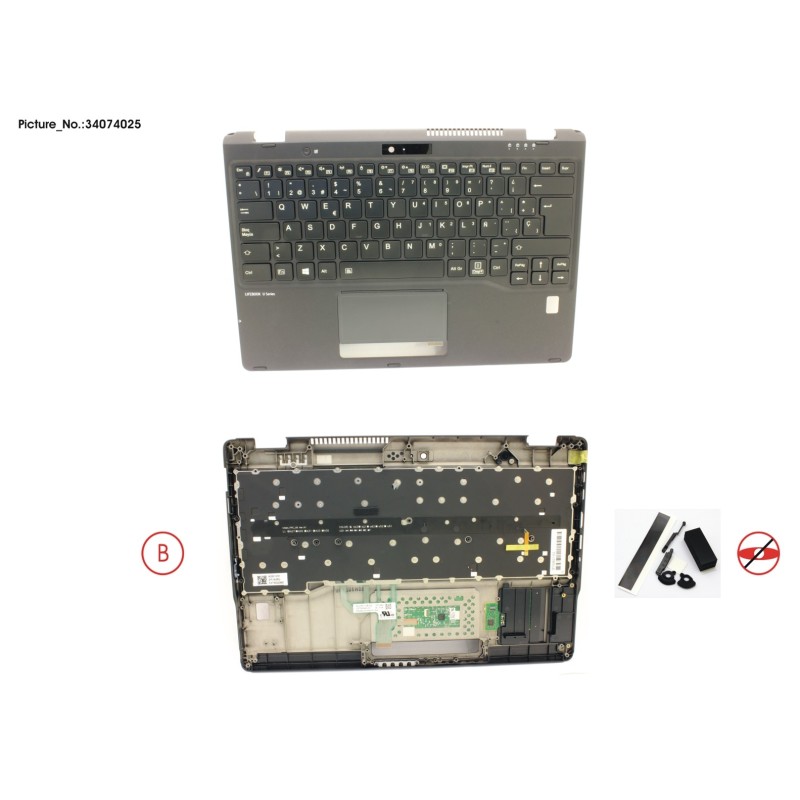 34074025 - UPPER ASSY INCL. KEYB SPAIN W.FP(TBT)