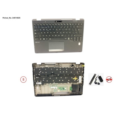 34074025 - UPPER ASSY INCL. KEYB SPAIN W.FP(TBT)