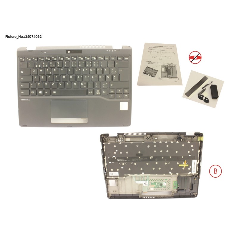34074052 - UPPER ASSY INCL. KEYB NORWAY FOR PV