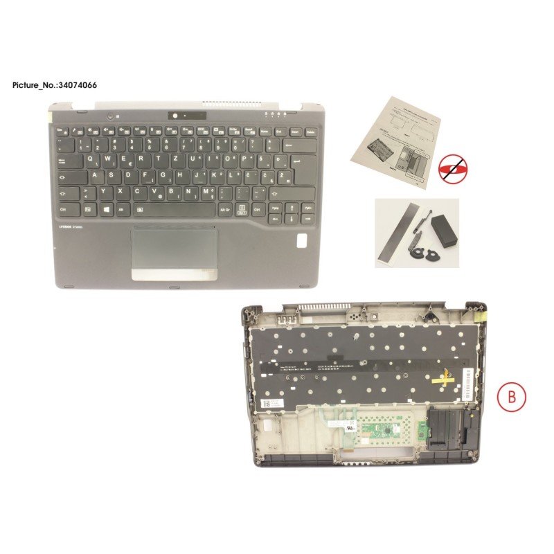 34074066 - UPPER ASSY INCL. KEYB E EUROPE W.FP(TBT)