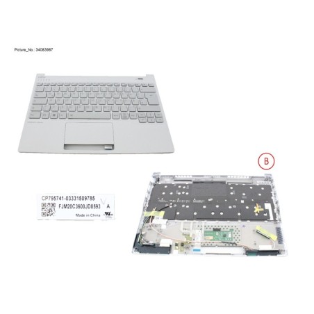 34083987 - UPPER ASSY INCL. KB GERMAN WHITE NORMAL