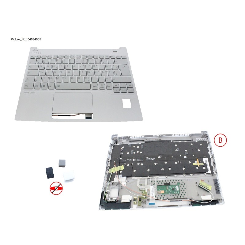 34084005 - UPPER ASSY INCL. KB GERMAN WHITE W. PV