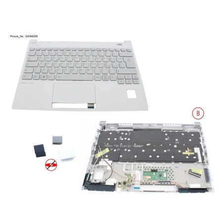 34084009 - UPPER ASSY INCL. KB ITALIAN WHITE W. PV