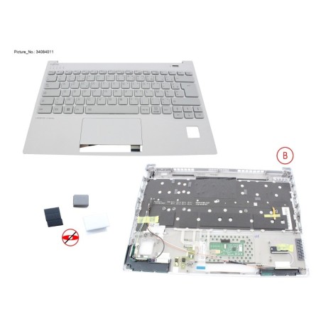 34084011 - UPPER ASSY INCL. KB FRANCE WHITE W. PV
