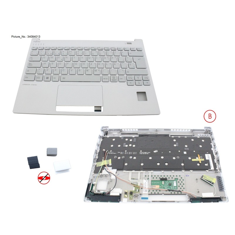 34084013 - UPPER ASSY INCL. KB SPAIN WHITE W. PV