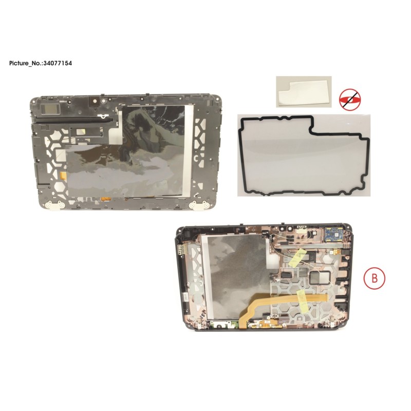 34077154 - LCD MIDDLE COVER W. FP