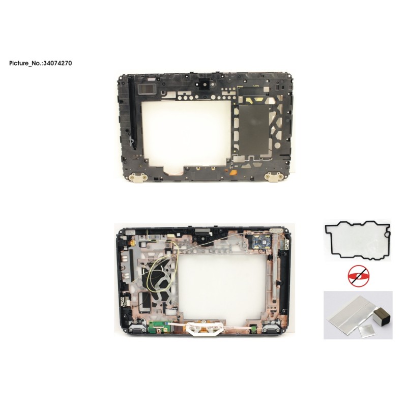 34074270 - LCD MIDDLE COVER W. FP (WWAN)