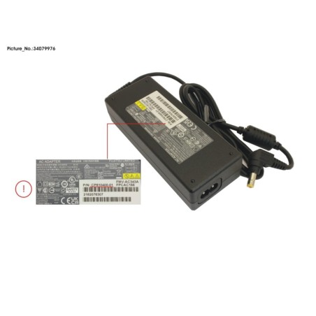 34079976 - AC-ADAPTER 19V 90W (2-PIN) UKCA