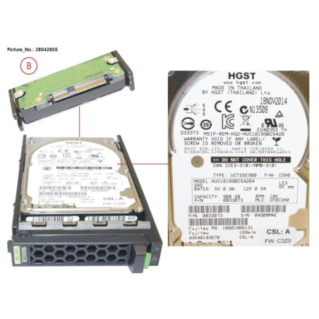 38042855 - HD SAS 12G 900GB 10K 512E HOT PL 2.5  EP
