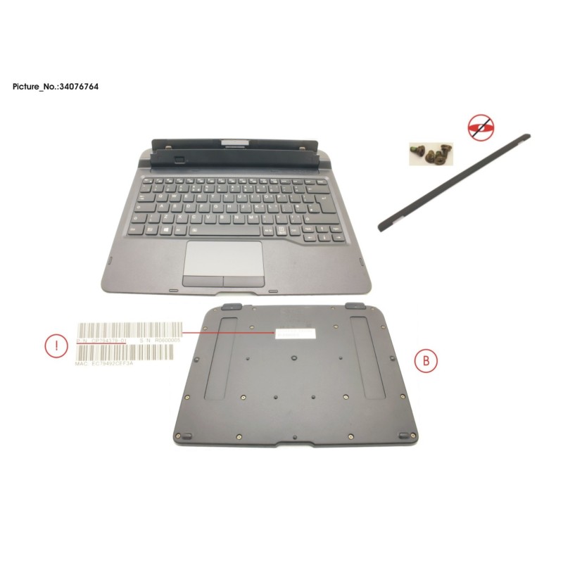 34076764 - KEYBOARD DOCKING UK W. BL