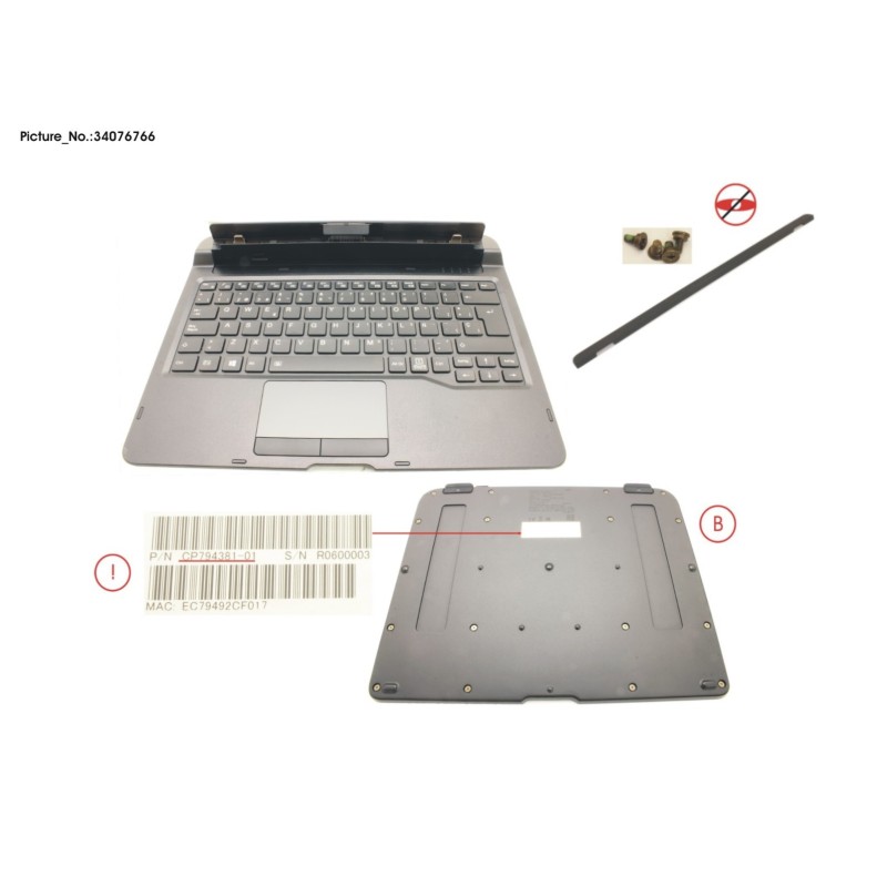 34076766 - KEYBOARD DOCKING SPAIN W. BL
