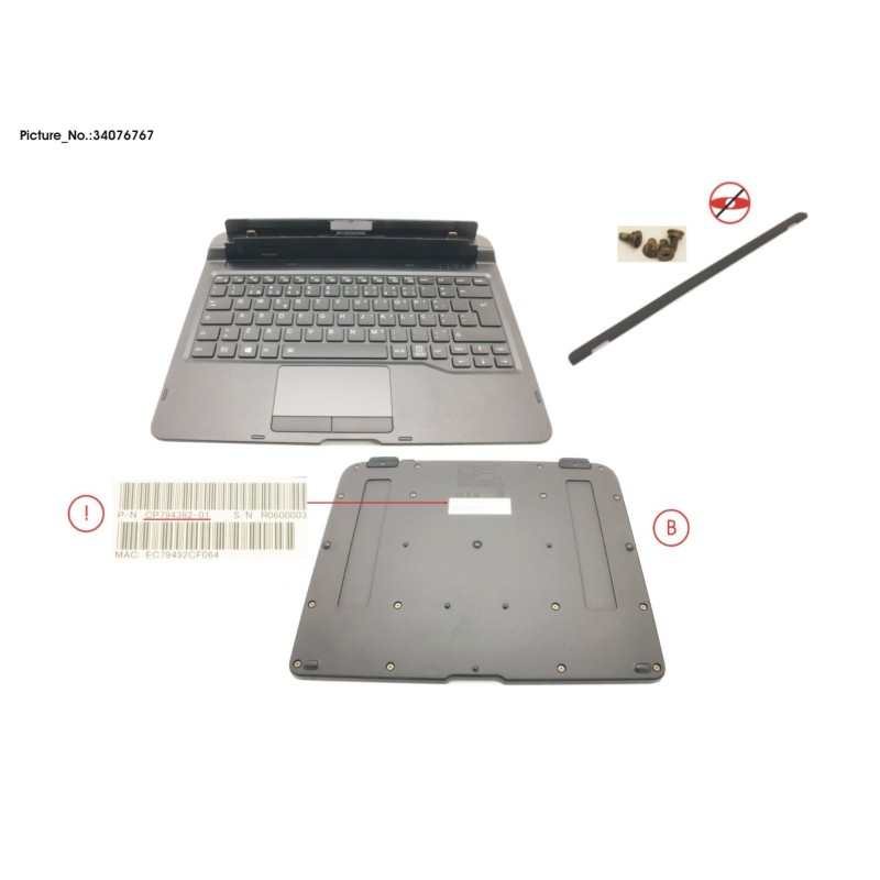 34076767 - KEYBOARD DOCKING PORTUGAL W. BL