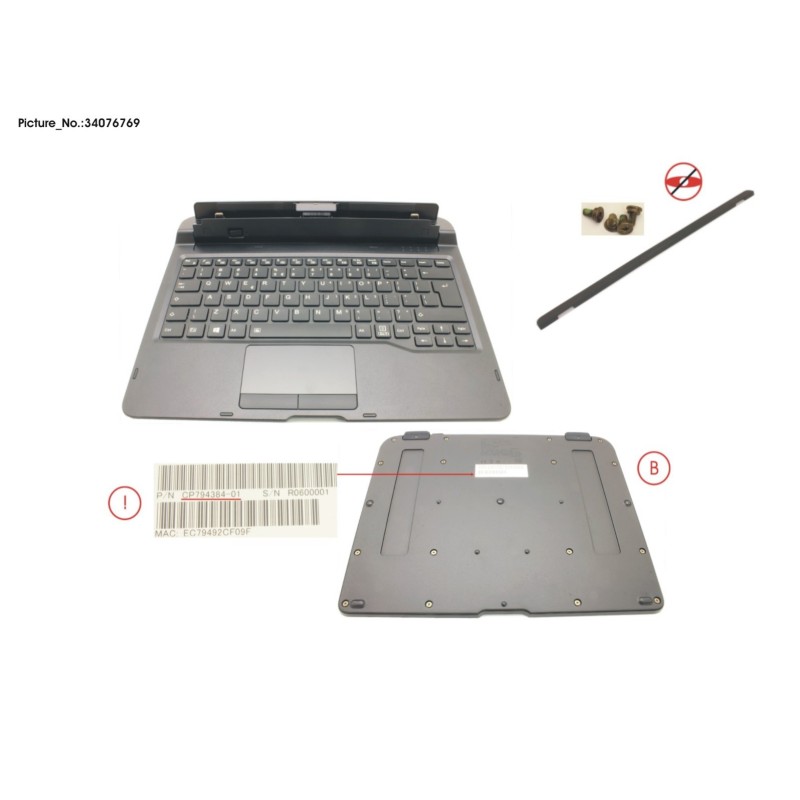 34076769 - KEYBOARD DOCKING US W. BL