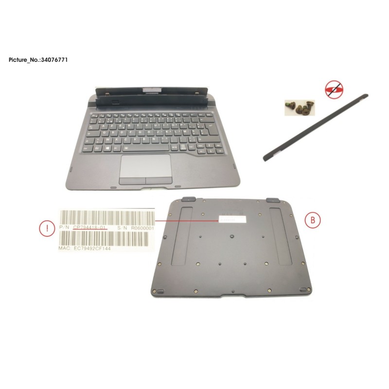 34076771 - KEYBOARD DOCKING BELGIUM W. BL