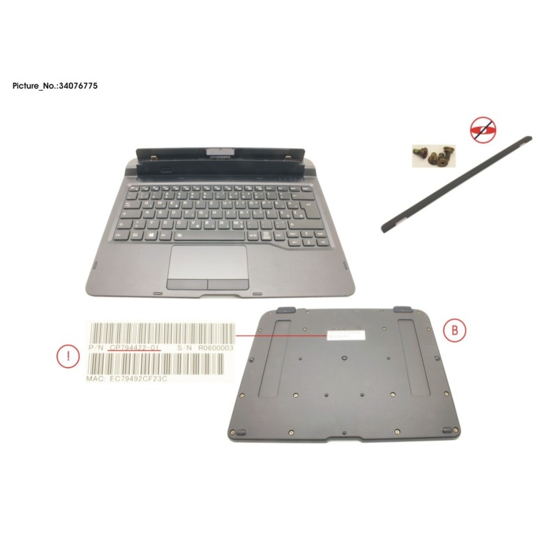 34076775 - KEYBOARD DOCKING EAST EUROPE W. BL