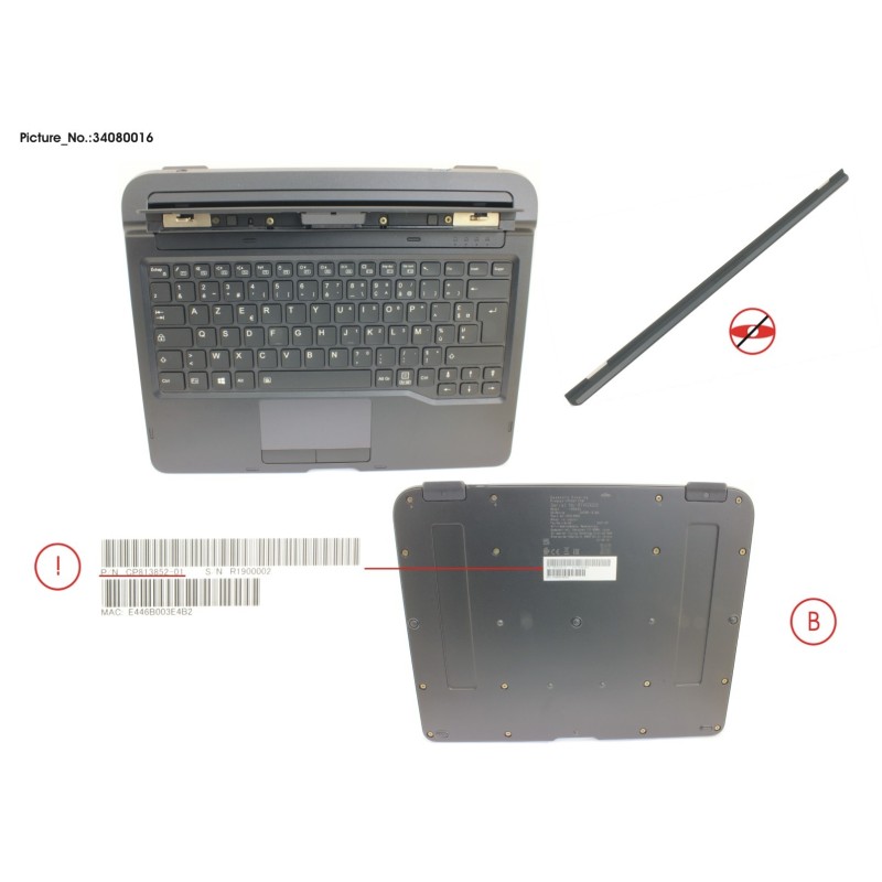 34080016 - KEYBOARD DOCKING FRANCE W. BL. UKCA