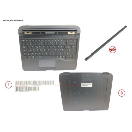 34080016 - KEYBOARD DOCKING FRANCE W. BL. UKCA