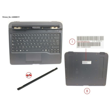 34080019 - KEYBOARD DOCKING SPAIN W. BL. UKCA