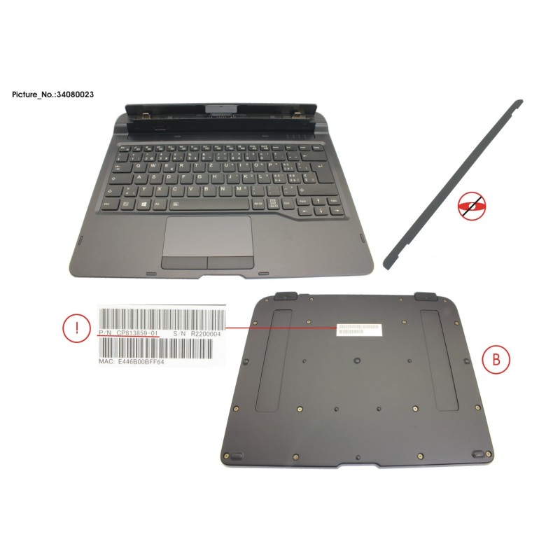 34080023 - KEYBOARD DOCKING SWISS W. BL. UKCA
