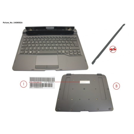 34080026 - KEYBOARD DOCKING SWEDEN.FIN W.BL. UKCA